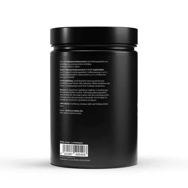 Premium Whey Protein Morango (1000g) - Puravitale Supplements