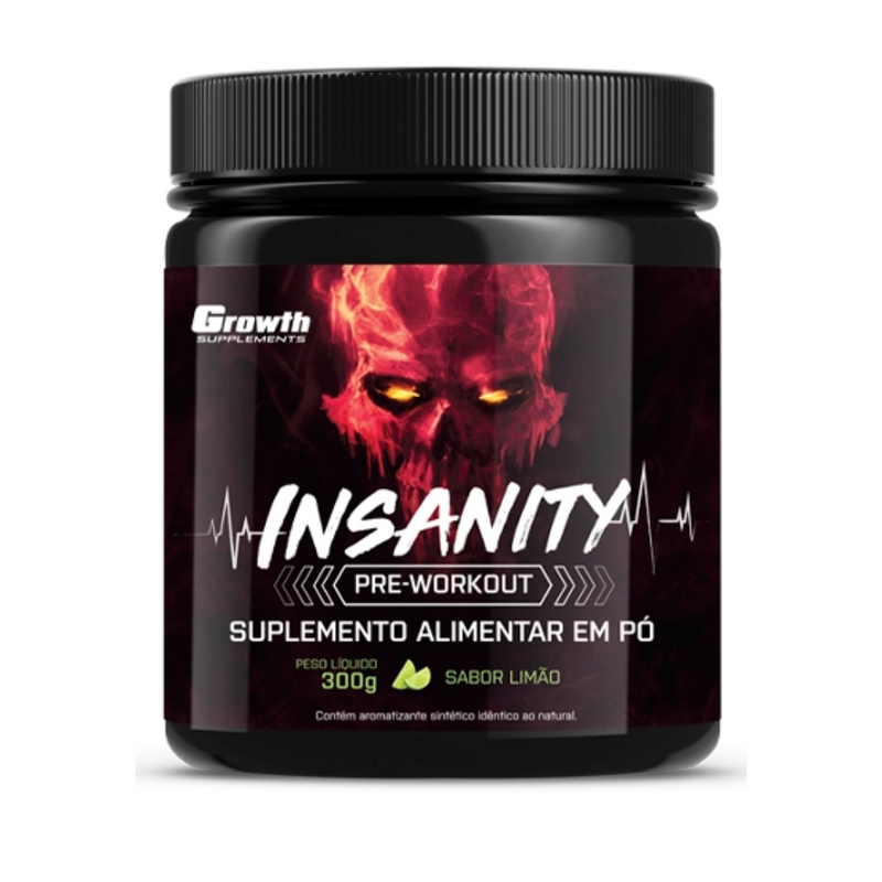 Pré Treino Insanity (300g) - Growth Supplements - Puravitale | 54.513.279 William Luis Euzebio Martins