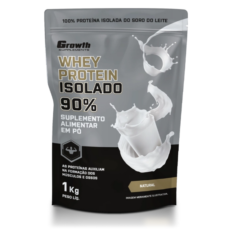 Whey Protein Isolado 90% (1KG) - Growth Supplements - Puravitale | 54.513.279 William Luis Euzebio Martins