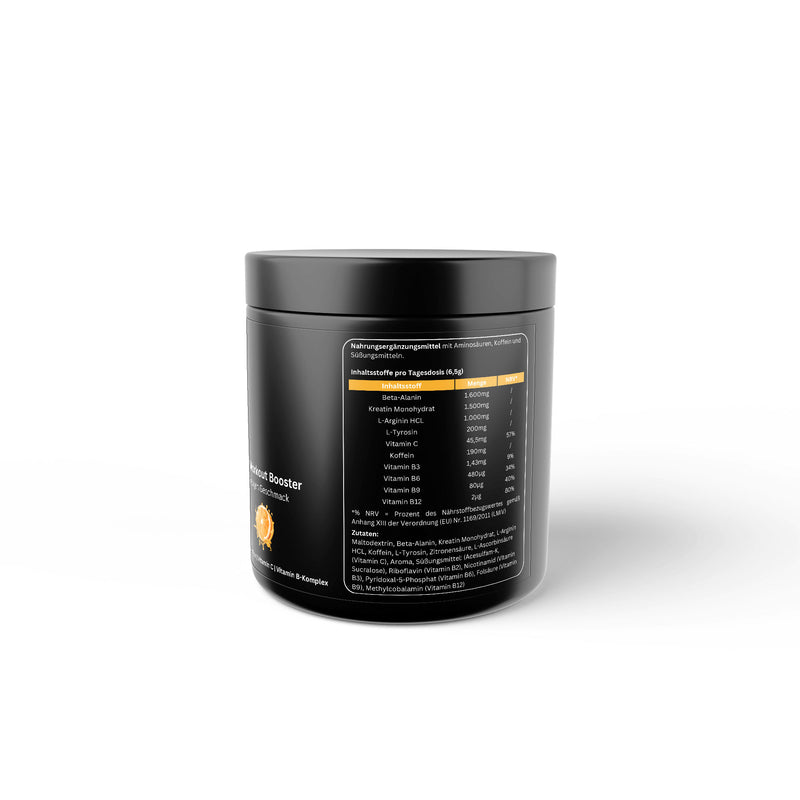 Pre-Workout Booster Orange (520g) - Puravitale Supplements