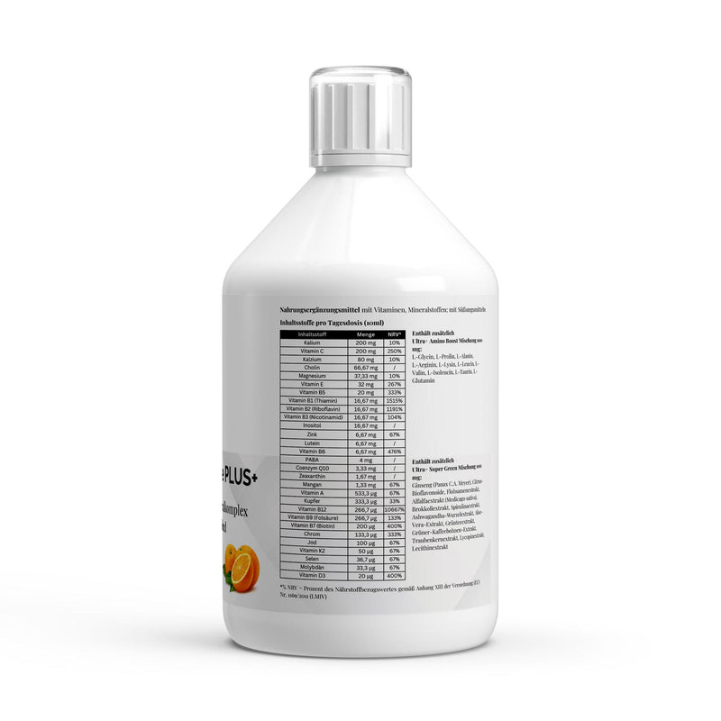 Vita Complete PLUS+ Vegan Shots Fresh Orange (500ml) - Puravitale Labs