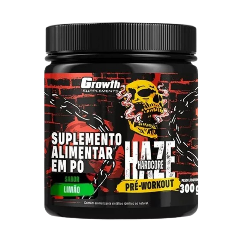Pré-Treino Haze Hardcore 300g - Growth Supplements - Puravitale | 54.513.279 William Luis Euzebio Martins