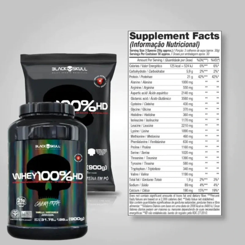 Whey 100% HD (900g) - Black Skull - Puravitale | 54.513.279 William Luis Euzebio Martins