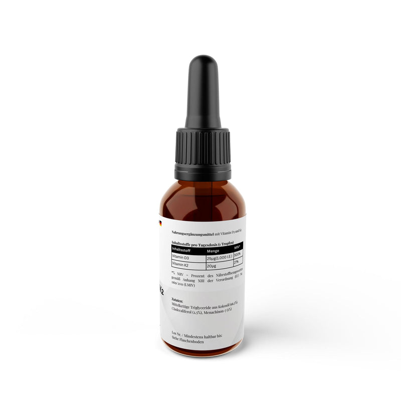 Vitamin D3 + K2 Liquid 1000 IU (1700 Drops 50ml) - Puravitale Labs