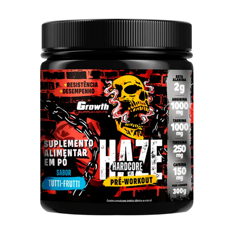 Pré-Treino Haze Hardcore 300g - Growth Supplements - Puravitale | 54.513.279 William Luis Euzebio Martins