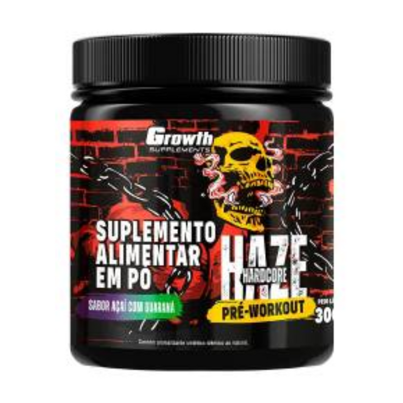Pré-Treino Haze Hardcore 300g - Growth Supplements - Puravitale | 54.513.279 William Luis Euzebio Martins