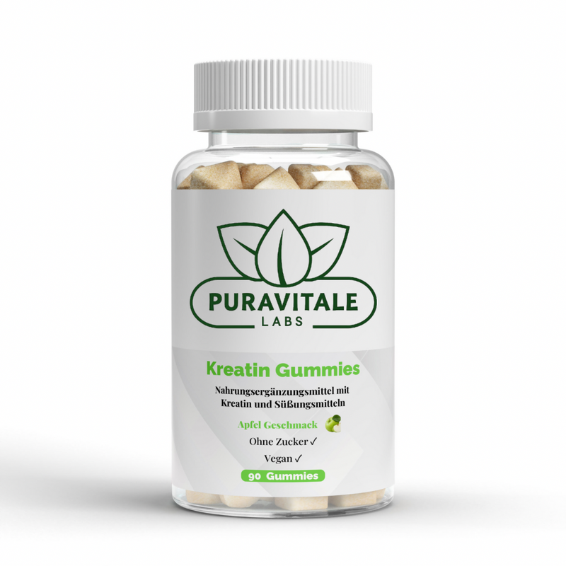 Creatine Gummies Vegan Sugar-Free (90 pcs) - Puravitale Labs