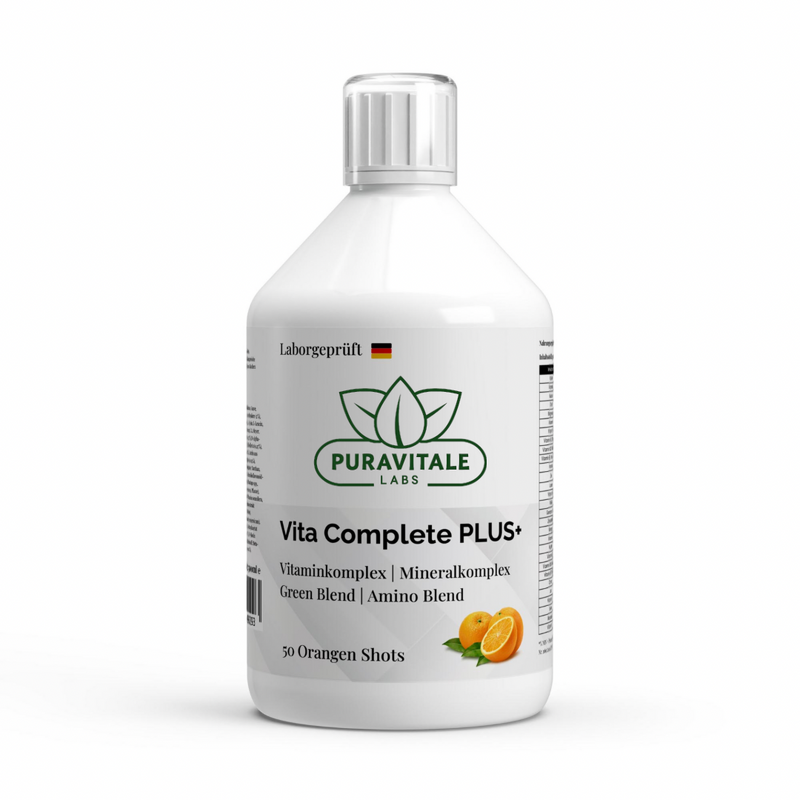 Vita Complete PLUS+ Vegan Shots Fresh Orange (500ml) - Puravitale Labs