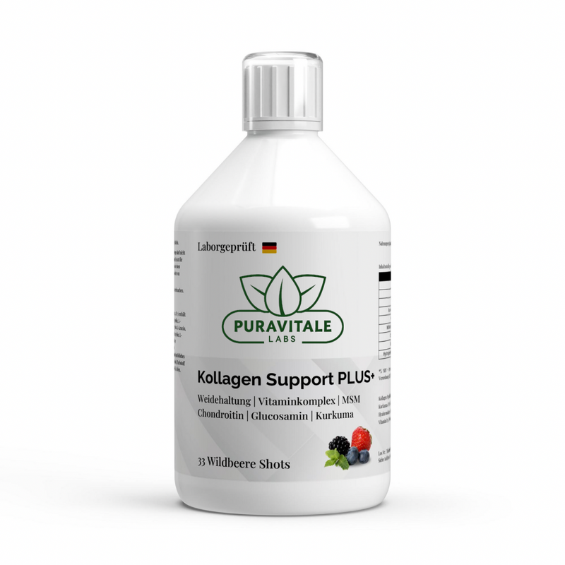 Collagen Support PLUS+ Wild Berry Shots 500ml - Puravitale Labs