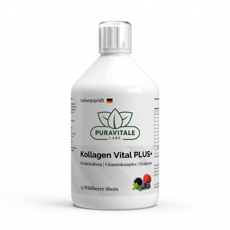 Collagen Vital PLUS+ Wild Berry Shots (500ml) - Puravitale Labs