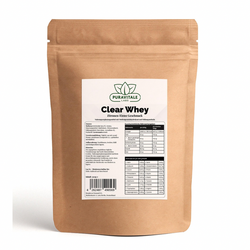 Clear Whey Protein Ice Tea Lemon (500g) – Puravitale Supplements