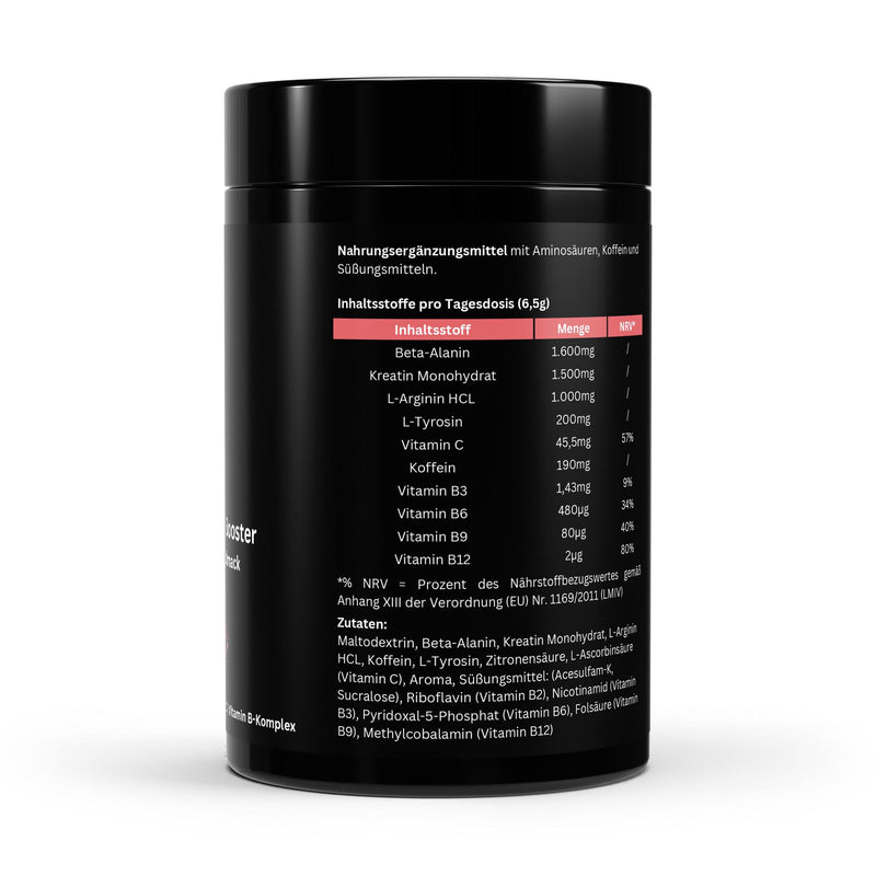 Pré Treino Booster Framboesa (520g) - Puravitale Supplements