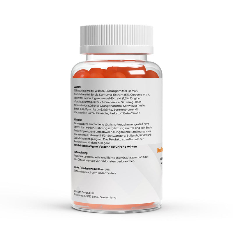 Turmeric Ginger + Black Pepper Gummies (60 pcs) - Puravitale Labs